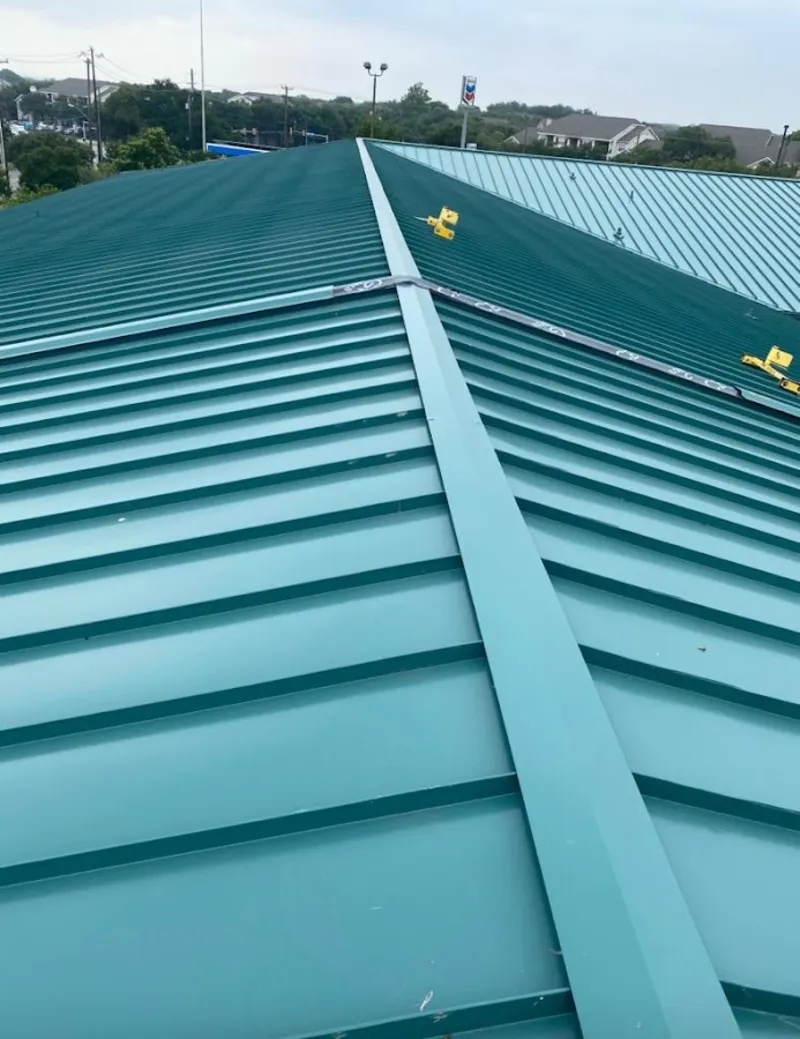 Green commercial metal roof ridge and valley for Metal Roof Repair in Thomasville